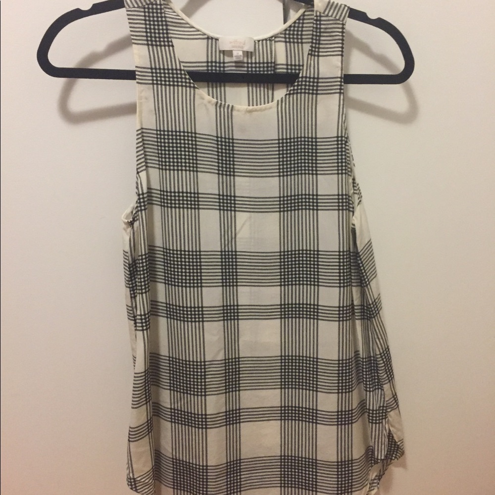 Aritzia Plaid Open-Back Top